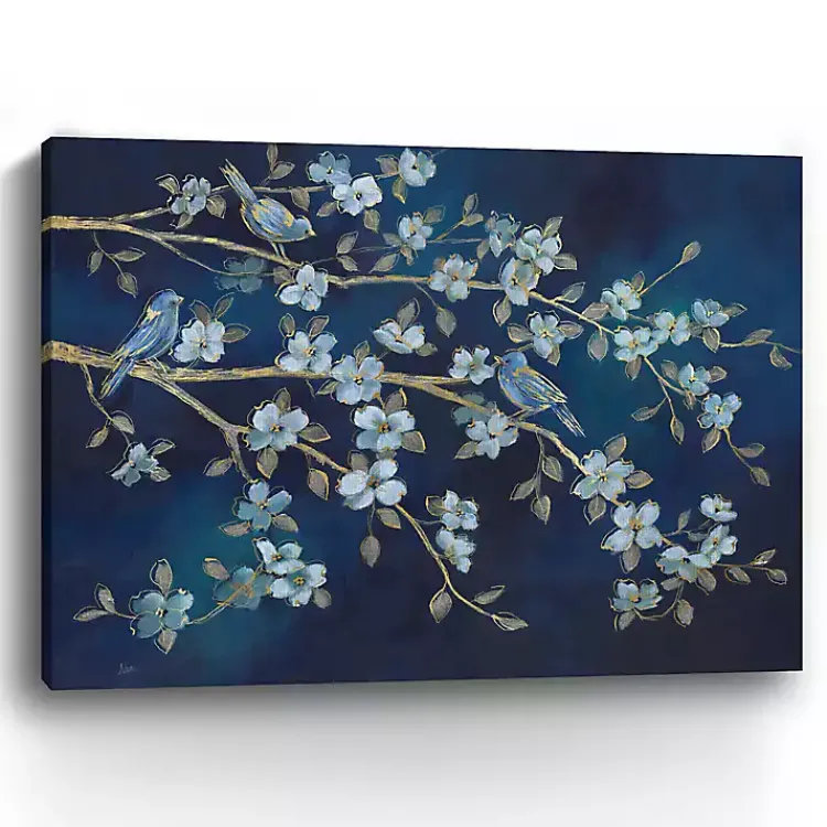 Canvas Art-Kirklands Home bird Conference Giclee Canvas Print, 48x36 in. Blue