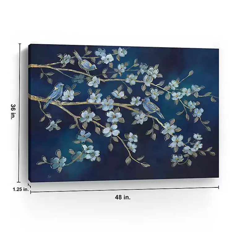 Canvas Art-Kirklands Home bird Conference Giclee Canvas Print, 48x36 in. Blue