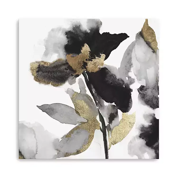 Canvas Art-Kirklands Home Black Leaves II Giclee Canvas Art Print, 40x40 in.