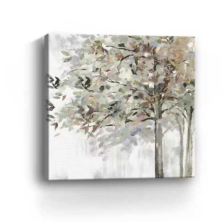 Canvas Art-Kirklands Home Autumn Leaves Neutral Giclee Canvas Art, 40x40 in. Tan
