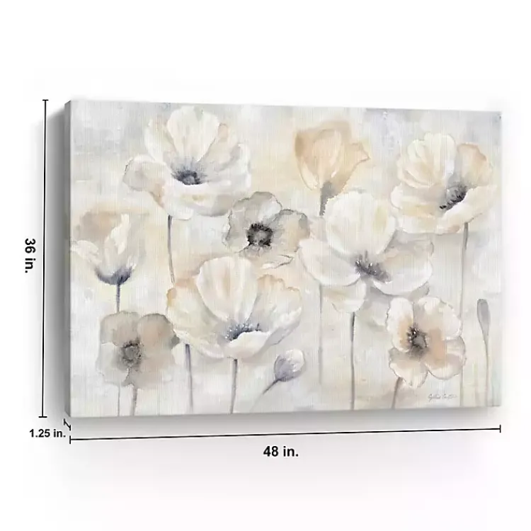 Canvas Art-Kirklands Home Poppy Garden Landscape Canvas Art Print Gray