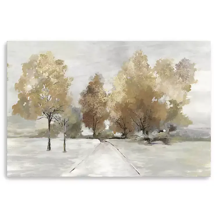 Canvas Art-Kirklands Home Trail Under the Trees Giclee Canvas Art Print Tan