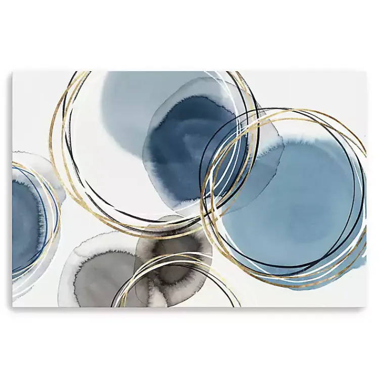Canvas Art-Kirklands Home Infinity Indigo II Abstract Canvas Art Print Blue
