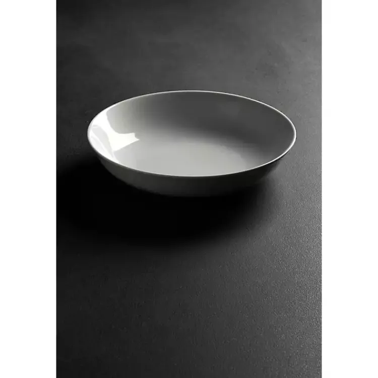 Dinnerware-Kirklands Home Ceramic Round Dinner Bowls, Set of 6 White