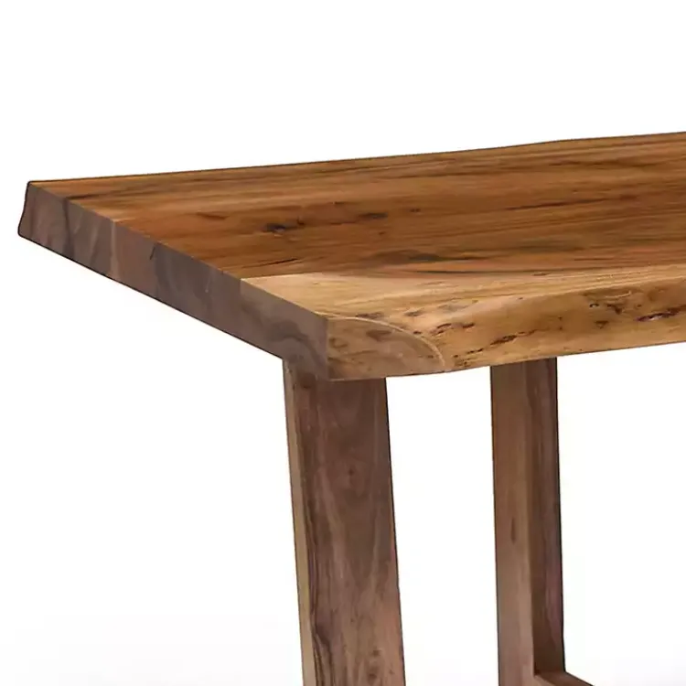 Coffee Tables-Kirklands Home Live Edge Coffee Table with Crossed Legs, 42 in. Tan