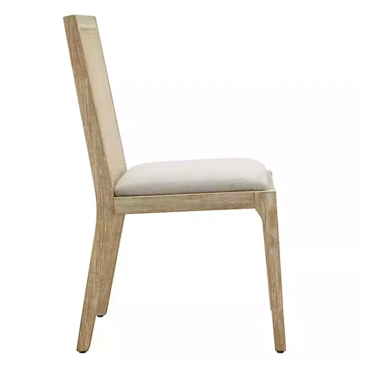 Dining Chairs-Kirklands Home Cane Back Upholstered Wood Dining Chairs, Set of 2 Tan