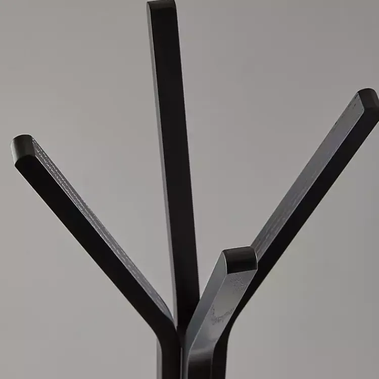 Entryway Furniture-Kirklands Home Black Wooden Tripod Leg Coat Rack