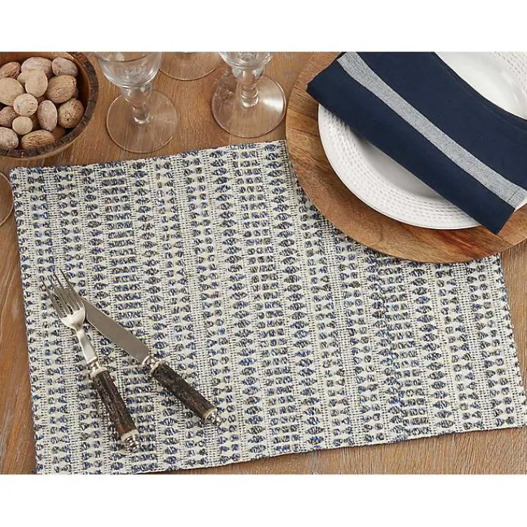 Table Linens-Kirklands Home Lines Woven Placemats, Set of 4 Blue