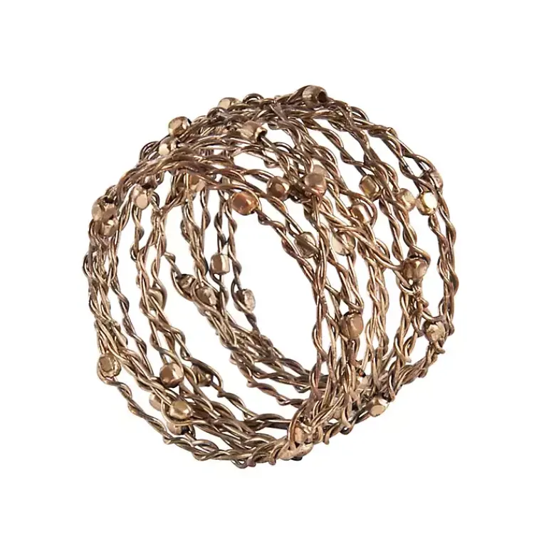 Table Linens-Kirklands Home Metallic Silver Wire Napkin Rings, Set of 4