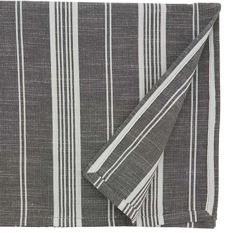 Table Linens-Kirklands Home Stone Gray Thin Striped Table Runner