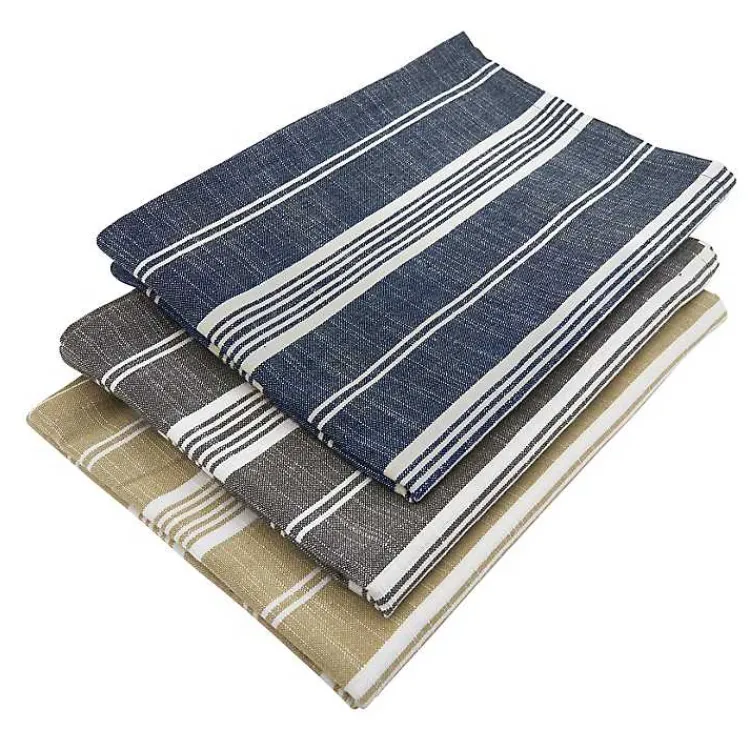 Table Linens-Kirklands Home Deep Blue Thin Striped Table Runner