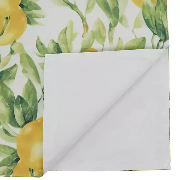 Table Linens-Kirklands Home Sunny Lemon Print Table Runner