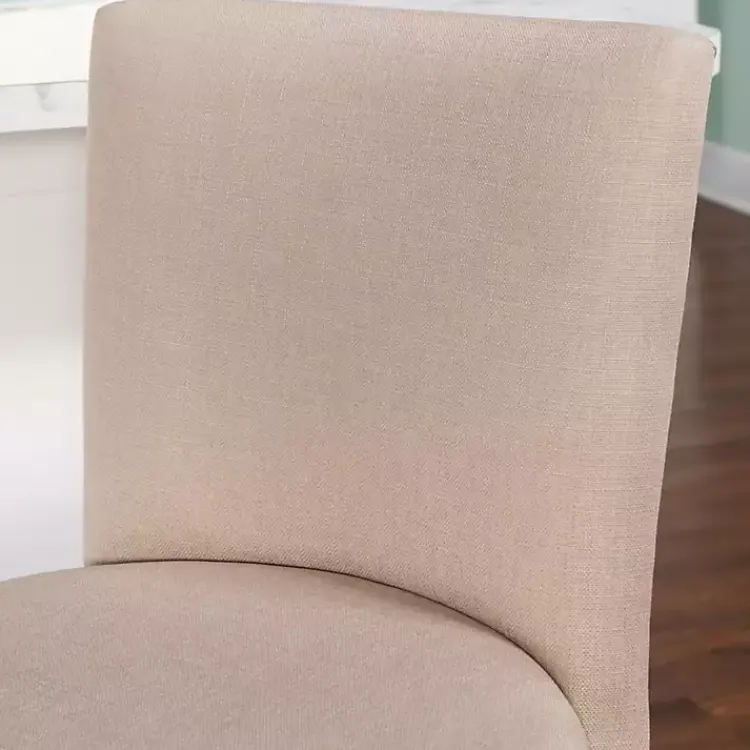 Bar Stools & Counter Height Stools-Kirklands Home Rustic Taupe Upholstered Swivel Counter Stool Tan