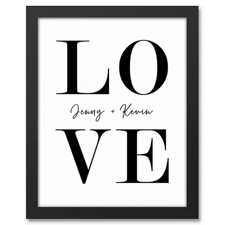 Wall Quotes & Signs-Kirklands Home Personalized Simple Love Framed Canvas Wall Plaque