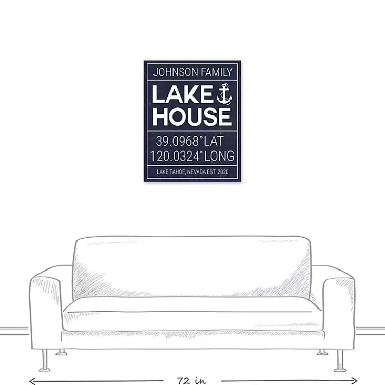 Wall Quotes & Signs-Kirklands Home Personalized Lake House Canvas Wall Plaque