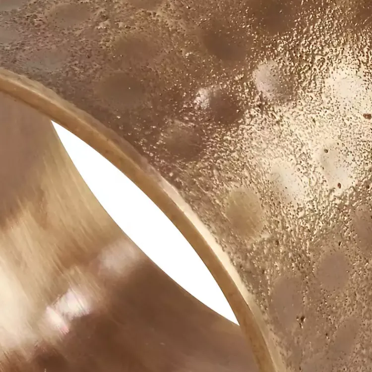 Kitchen Accessories-Kirklands Home Hammered Brass Inverted Napkin Rings, Set of 4 Gold