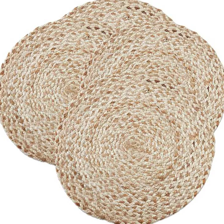 Table Linens-Kirklands Home Natural Woven Jute Placemats, Set of 4 Tan