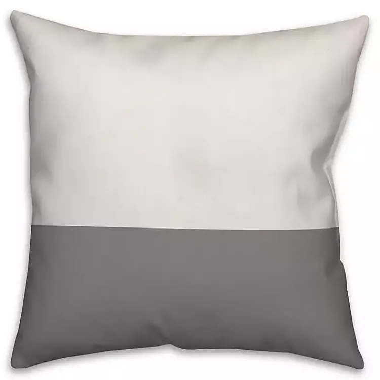 Outdoor Cushions & Pillows-Kirklands Home Personalized Gray and White Our Home Pillow