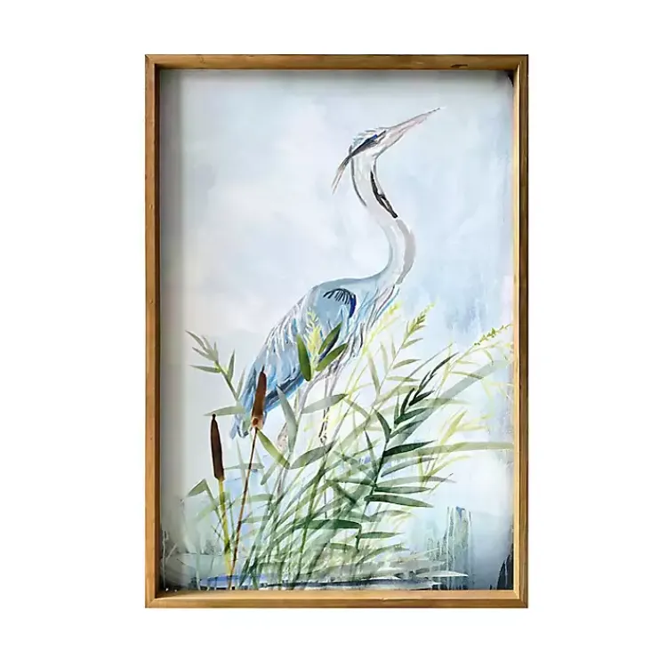 Canvas Art-Kirklands Home Heron Wood Framed Canvas Art Print