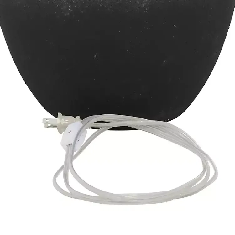 Table Lamps-Kirklands Home Matte Black Ombre Textured Table Lamp, 23 in. White