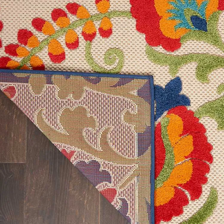 Outdoor Rugs-Kirklands Home Bright Abstract Floral Outdoor Area Rug, 5x7