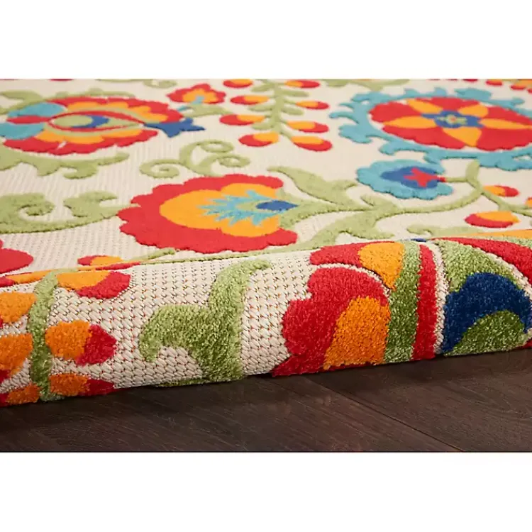Outdoor Rugs-Kirklands Home Bright Abstract Floral Outdoor Area Rug, 5x7