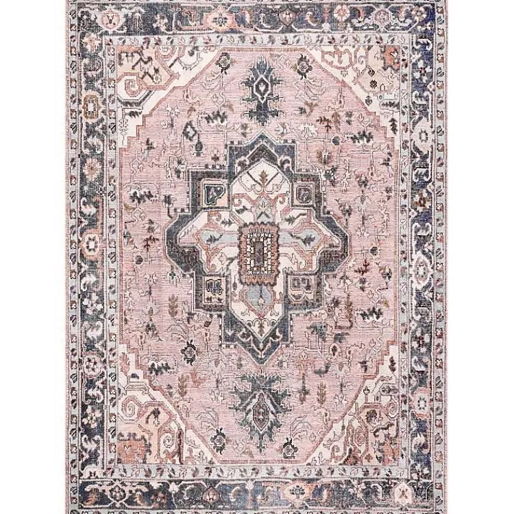 Area Rugs-Kirklands Home Sasha Medallion Washable Area Rug, 4x6