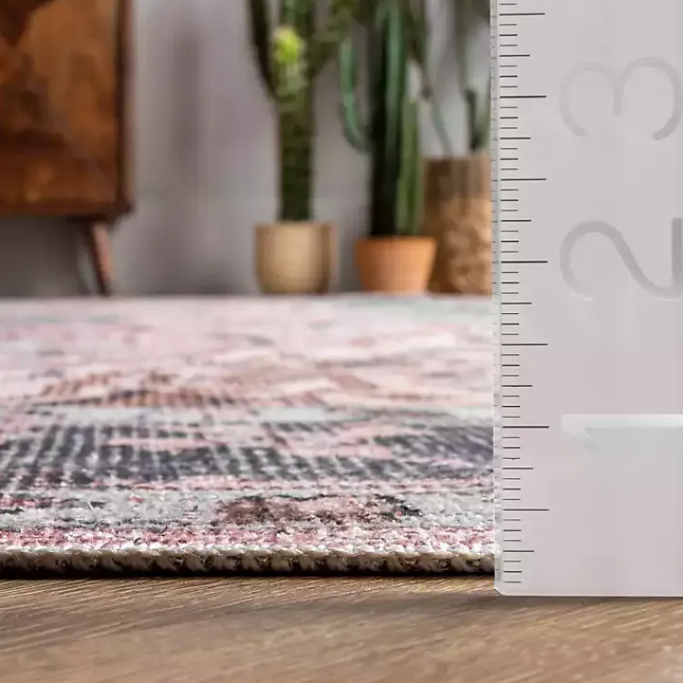 Area Rugs-Kirklands Home Sasha Medallion Washable Area Rug, 4x6