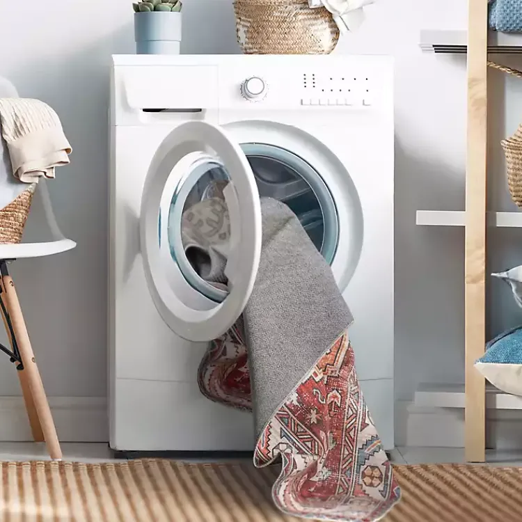 Area Rugs-Kirklands Home Sasha Medallion Washable Area Rug, 4x6