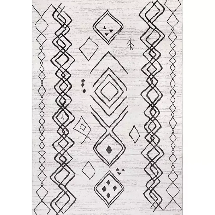 Area Rugs-Kirklands Home Transitional Moroccan Washable Runner