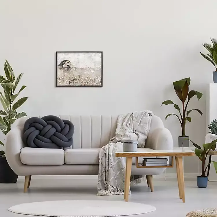 Framed Art-Kirklands Home Distressed White Barn Framed Wood Wall Plaque Tan