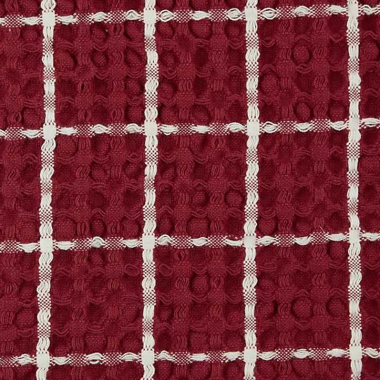 Kitchen Accessories-Kirklands Home Windowpane Oversized Dish Towels, Set of 2 Red