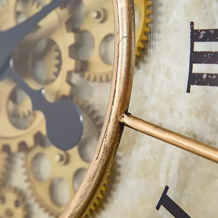 Clocks-Kirklands Home Gold Gilded Frame Round Wall Clock