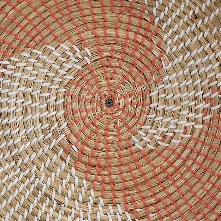 Wall Plaques-Kirklands Home Multi Seagrass Round 6-pc. Wall Plaque Set Tan