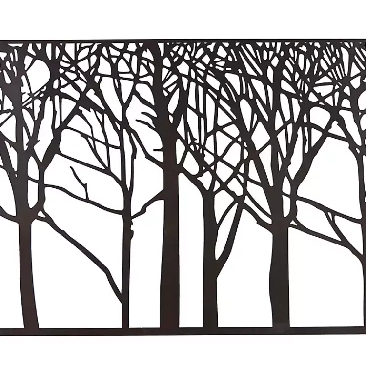 Wall Plaques-Kirklands Home Matte Metal Tree Frame Wall Plaque Black