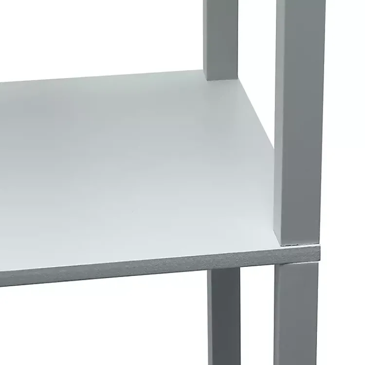 Floor Lamps-Kirklands Home Etagere Shelf Charging Floor Lamp Gray