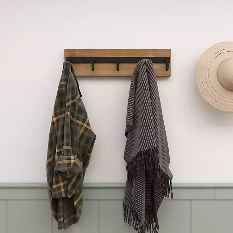 Hooks-Kirklands Home Warm Brown Industrial Iron Wall Hooks