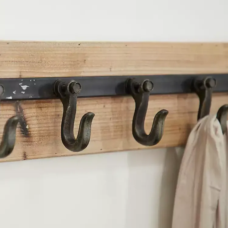 Hooks-Kirklands Home Warm Brown Industrial Iron Wall Hooks
