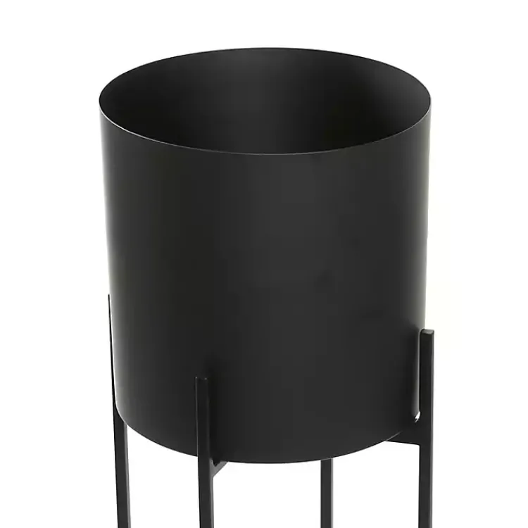 Planters-Kirklands Home Metal Plant Stands with Shelves, Set of 2 Black