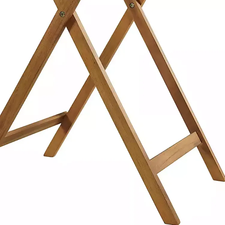 Outdoor Sets-Kirklands Home Acacia Wood Slatted 3-pc. Outdoor Bistro Set Tan