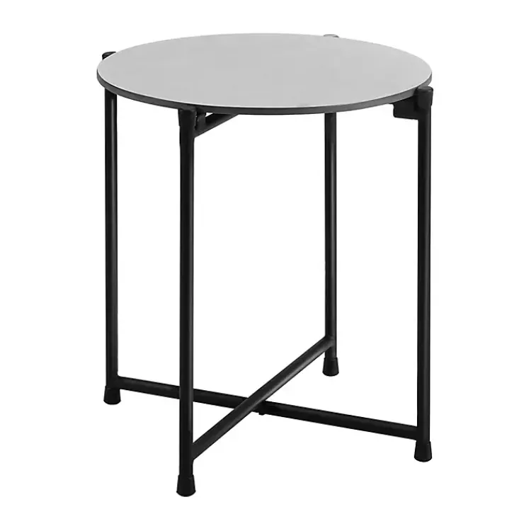 Outdoor Tables-Kirklands Home Concrete Top Outdoor Cocktail Table Gray