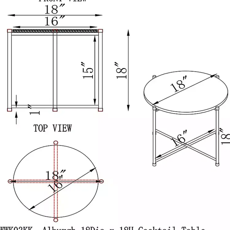 Outdoor Tables-Kirklands Home Concrete Top Outdoor Cocktail Table Gray
