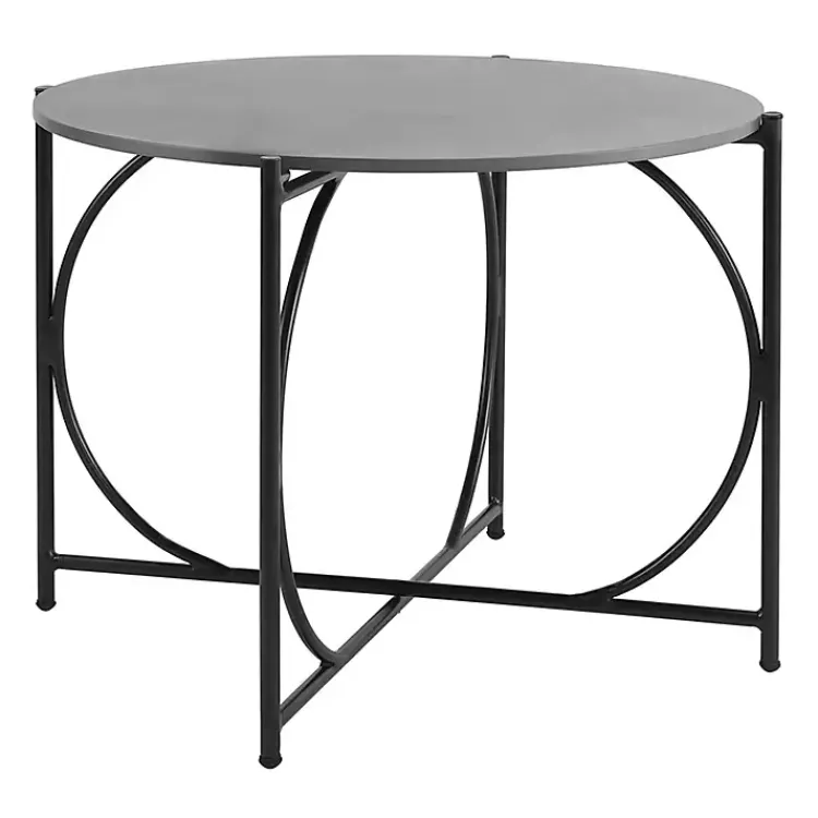 Outdoor Tables-Kirklands Home Gray Concrete Top Outdoor Bistro Table