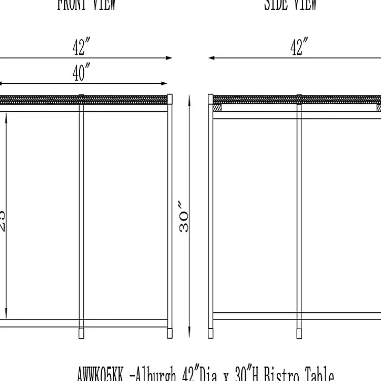 Outdoor Tables-Kirklands Home Gray Concrete Top Outdoor Bistro Table