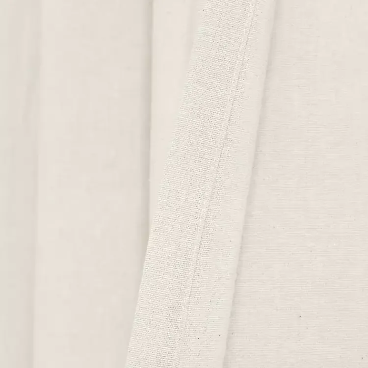 Curtains & Drapes-Kirklands Home Faux Linen Curtain Panel Set, 84 in. Ivory