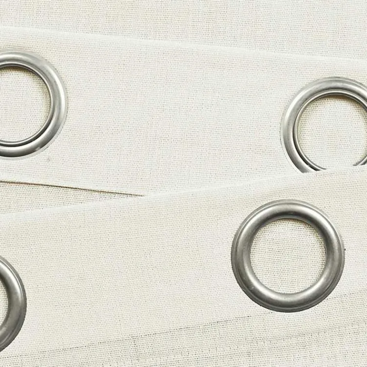 Curtains & Drapes-Kirklands Home Faux Linen Curtain Panel Set, 84 in. Ivory