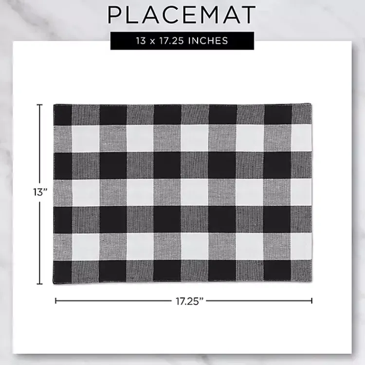 Table Linens-Kirklands Home Textured Twill Weave Placemats, Set of 6 Gray