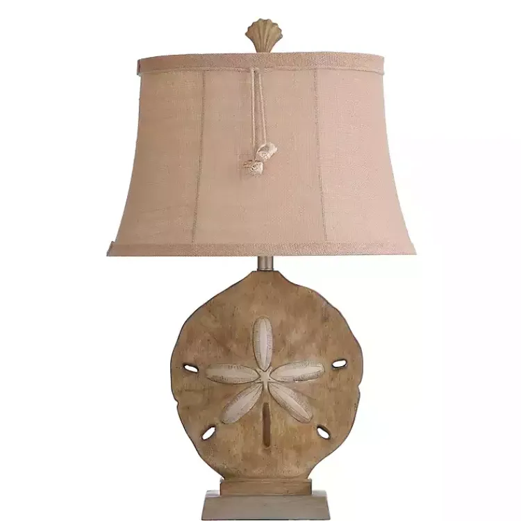 Table Lamps-Kirklands Home Sand Dollar Table Lamp Tan