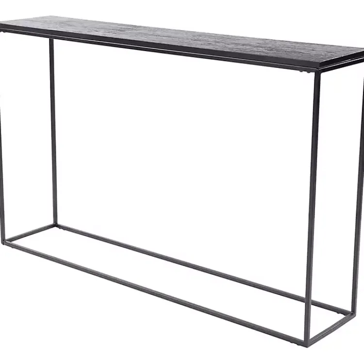 Console Tables-Kirklands Home Metal Wire Frame Console Table Black