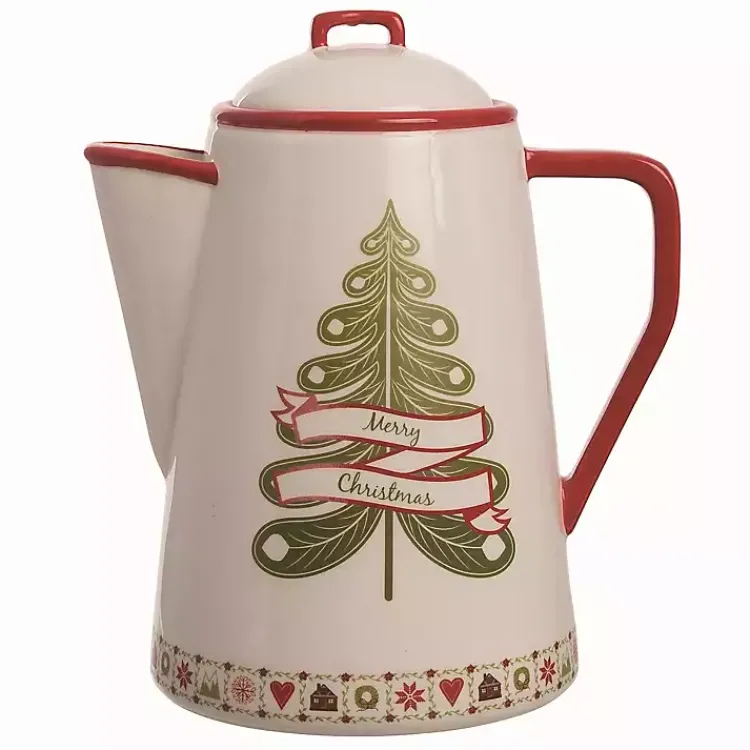 Serving & Entertaining-Kirklands Home Quilted Motif Christmas Tree Pitcher